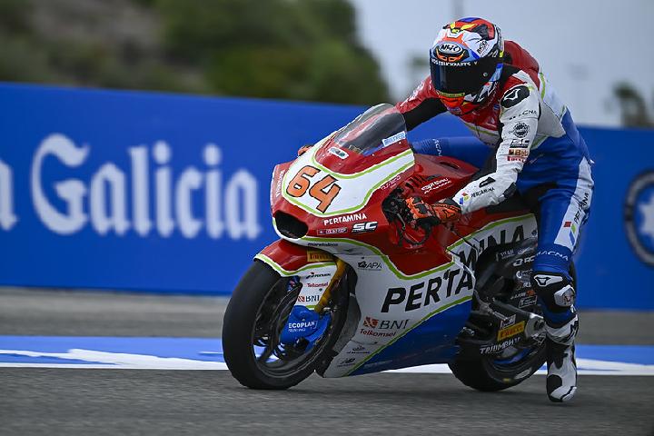 Rider Pertamina Mandalika Alami Patah Tulang Selangka di Moto2&nbsp;Spanyol